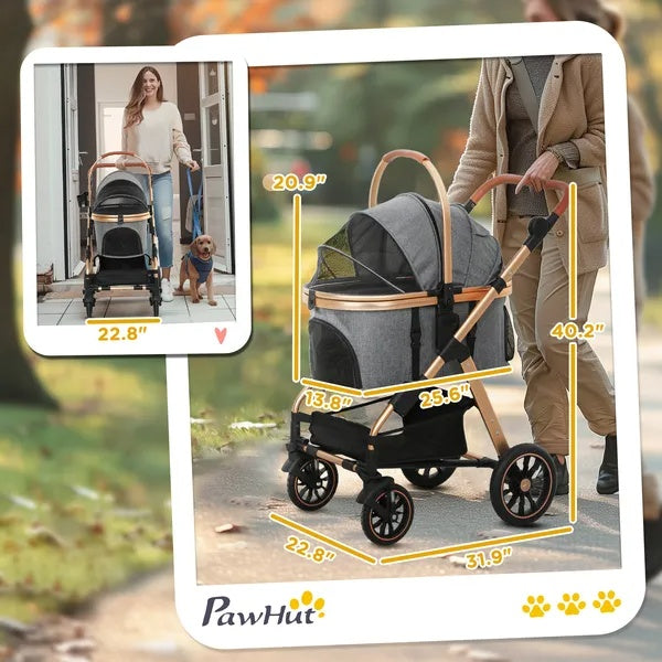 3 In 1 Dog Stroller With Detachable