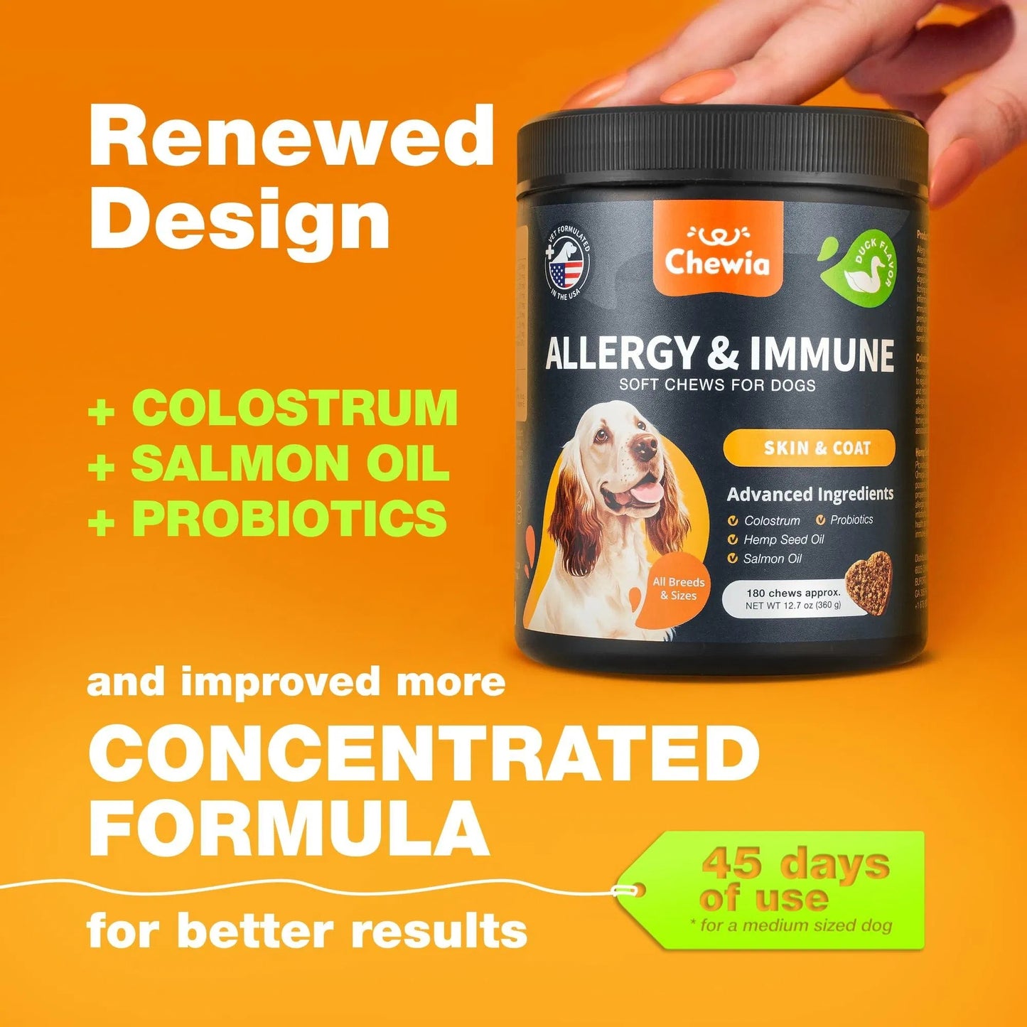 Dog Allergy Relief Chews – Itch & Skin Support with Salmon Oil, Immune Boost, Hot Spot & Seasonal Allergy Aid.