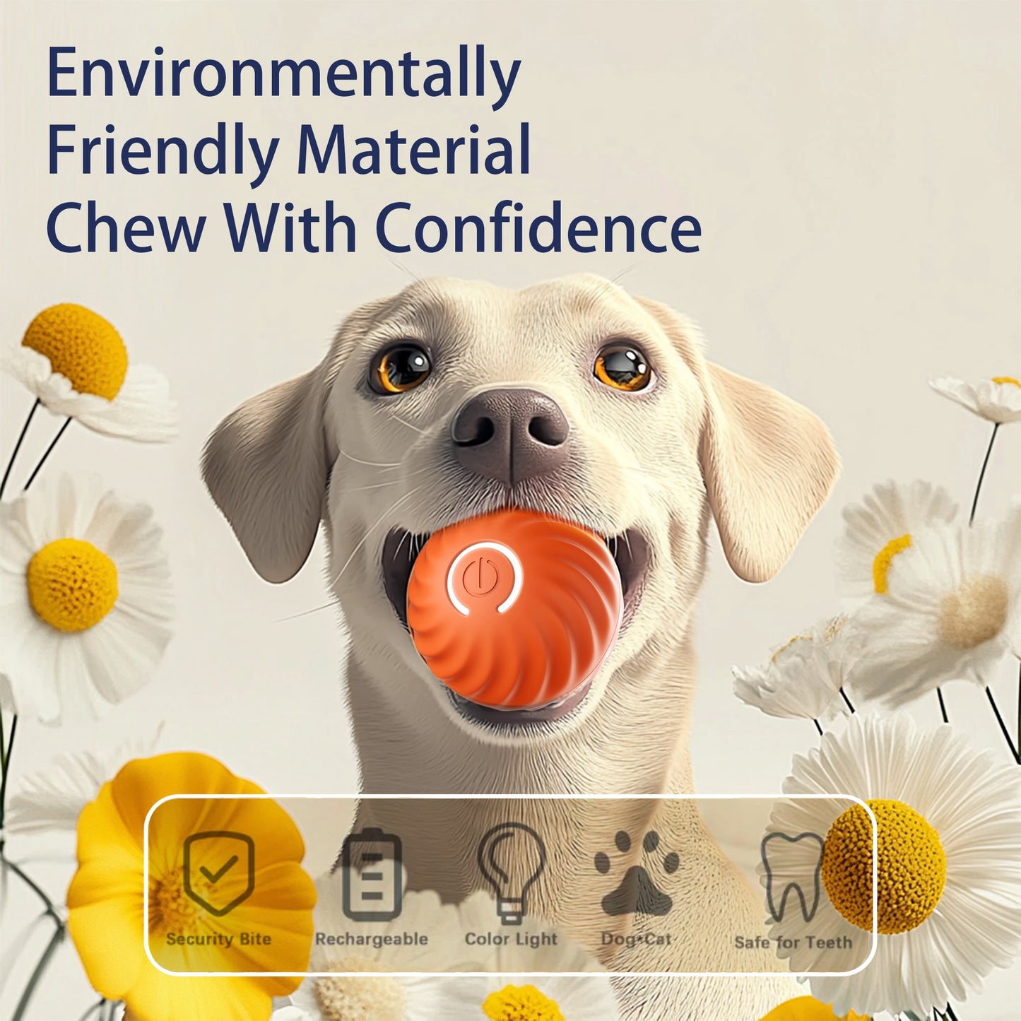 Interactive Bouncing Ball For Dogstimulating Toy